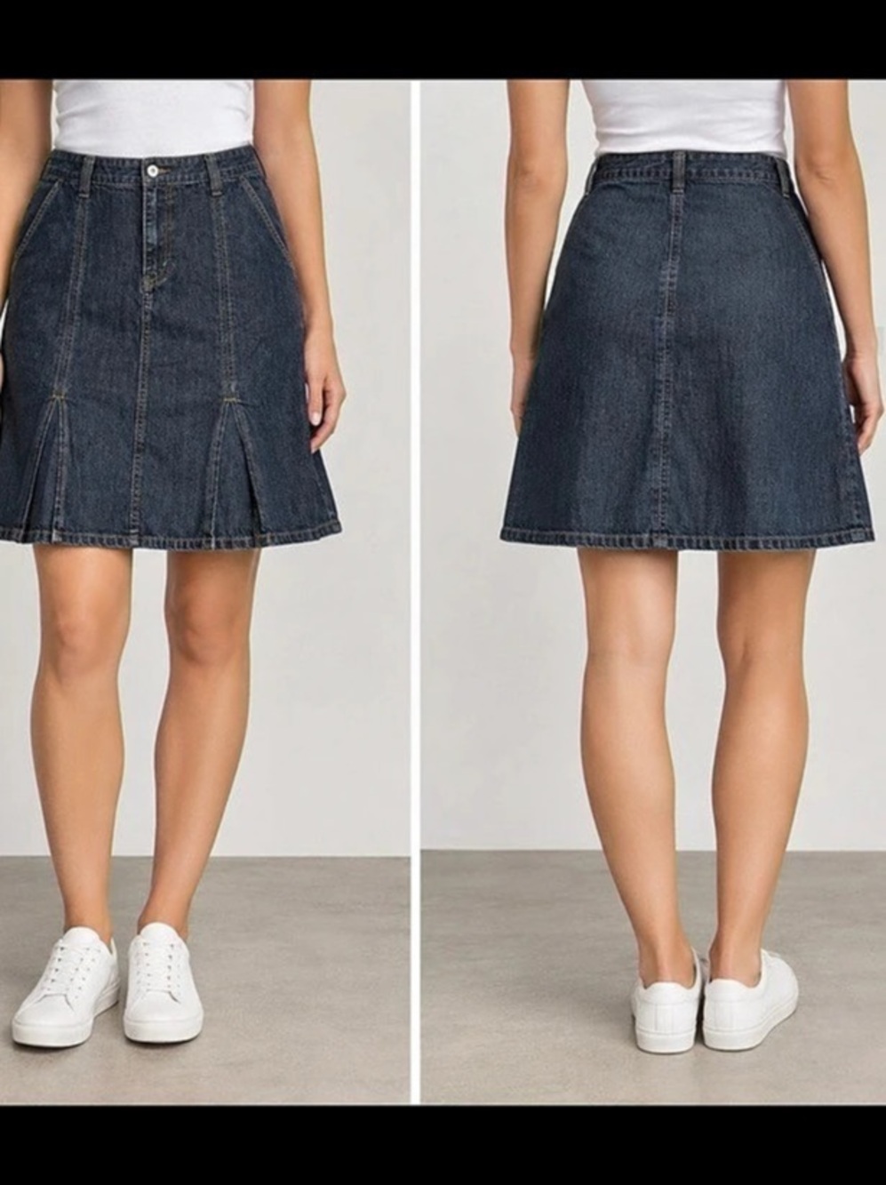 Eddie Bauer Denim A-Line Skirt in Blue Size 8 Like New